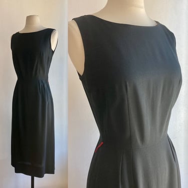 Classy Vintage 1950s Cotton Fitted COCKTAIL DRESS / Betty Barclay 