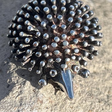 D'Molina ~ Mexican Sterling Silver Hedgehog / Porcupine Pin / Brooch 