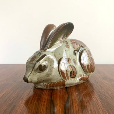 Jorge Wilmot Folk Art Pottery Rabbit from Tonala Mexico 