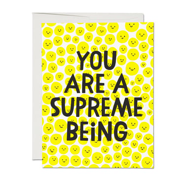 Red Cap Cards - Supreme Being encouragement greeting card