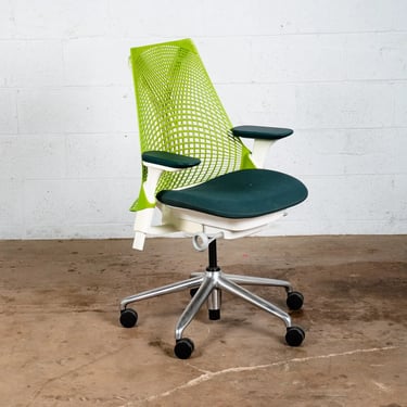 Mid Century Modern Office Chair Herman Miller Sayl Green Fully Loaded Adjustable