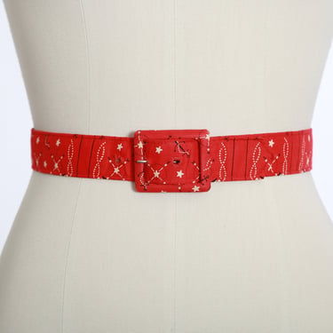 Vintage 1950s 60s red nautical belt 