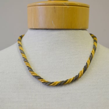 1980s Twisted Rope Chain Necklace 