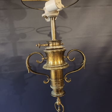Vintage Stiffel Brass Pendant Light 11" x 26"
