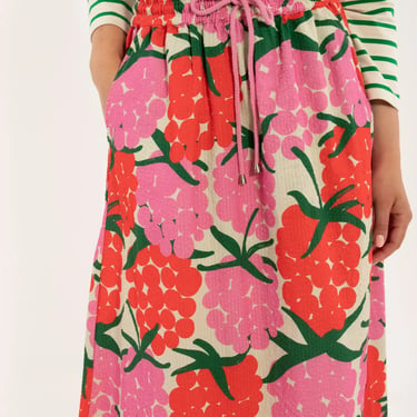 Danespresso Searsucker Skirt Super Pink/Bright Red Maxiberry