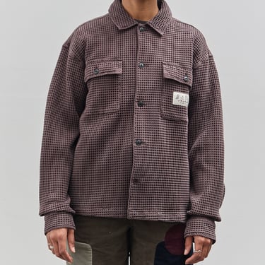 Braindead Waffle Button Front Shirt, Chocolate