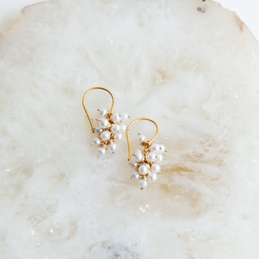 River Song apanese Pearl Cluster Earrings