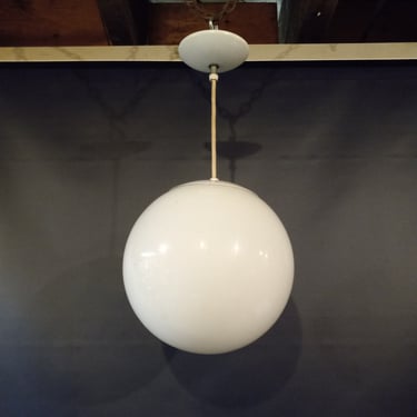 Vintage MCM Globe Pendant Light, 12 inch diameter