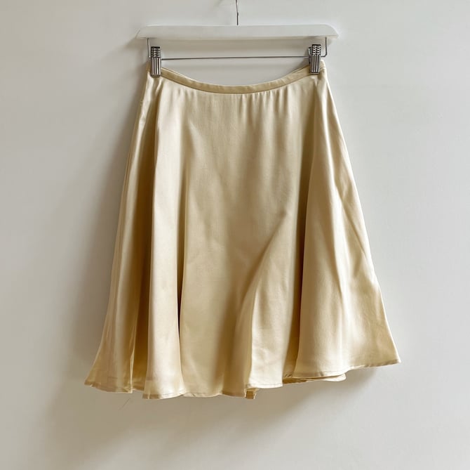 Cream Silk Skirt
