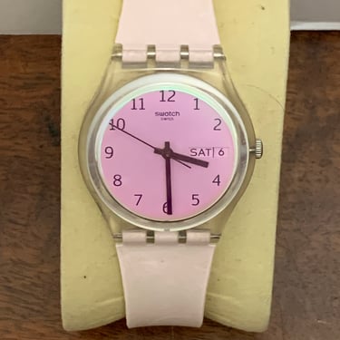 Vintage Pink Swatch Watch 