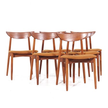 Harry Ostergaard for Randers Mobelfabrik Mid Century Teak Dining Chairs - Set of 6 - mcm 