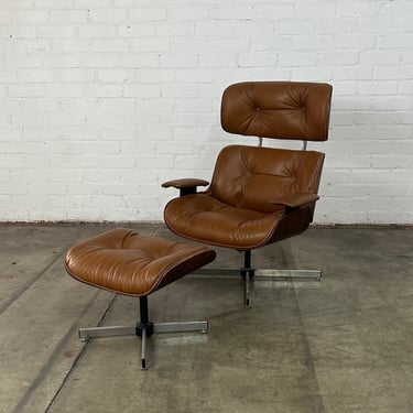 Vintage Plycraft Lounge Chair and Ottoman 