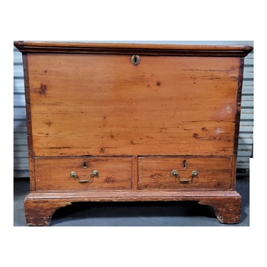 Antique American Pine Blanket Chest / Trunk 
