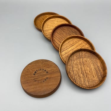 Artiform Danish teak Coasters (6) 