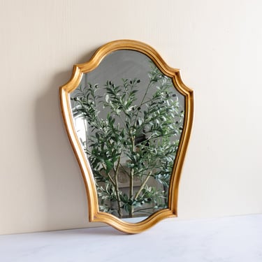 vintage french baroque style gilt wood mirror