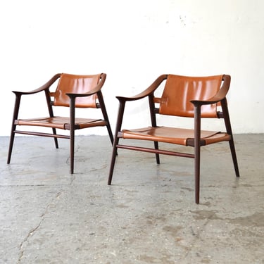 Pair of “Bambi”   Danish Modern  Rolf Rastad & Adolf Relling lounge  Chairs 