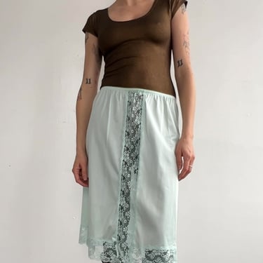 Pale Blue Nylon Half Slip Skirt (M)