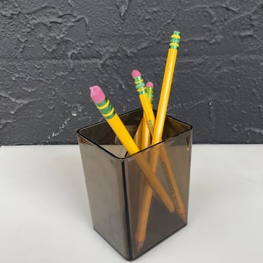 Brown Acrylic Pencil Holder / Desk Organizer