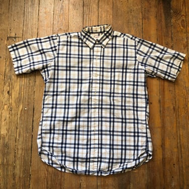 1960s Brooks Brothers Plaid Button Up Large 