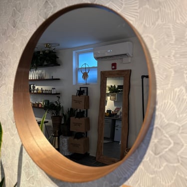 Mirror with Walnut Trim