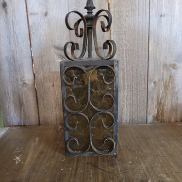 Vintage Iron and Glass Post Light