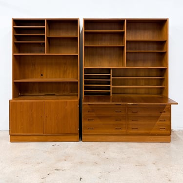Danish Secretary Bookshelves + Wall Unit, Poul Hundevad *MESSAGE US for shipping quote* 