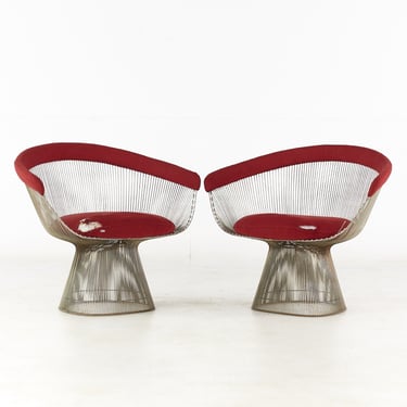 Warren Platner for Knoll Mid Century Lounge Chairs - Pair - mcm 
