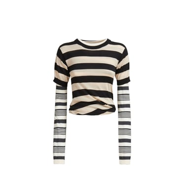 Contrast Crewneck Top