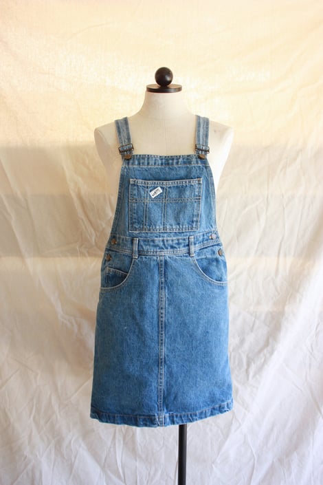 guess denim overall dress