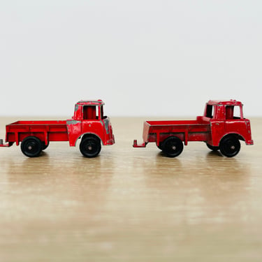 Vintage Tootsie Toy Red Pick Up Truck - Set of 2 