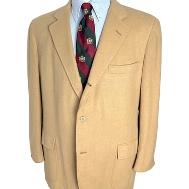Vintage BROOKS BROTHERS Camel Hair Sack Jacket ~ size 44 ~ 3 Roll 2 ~ blazer / sport coat ~ Preppy / Ivy Style / Trad ~ 