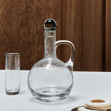 CARAFE EN VERRE BUBBLE NOIR