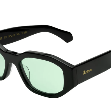 Illesteva Cassette Sunglasses, Black/Mint