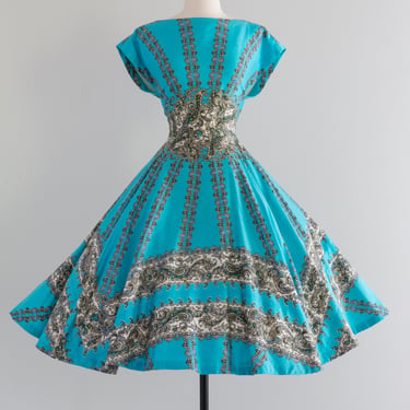 La Dolce Vita 1950's Scuderi of Italy Cotton Dress / SM