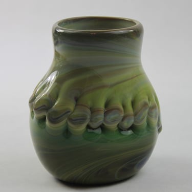 Studio Art Glass Pulled Vase Vessel 