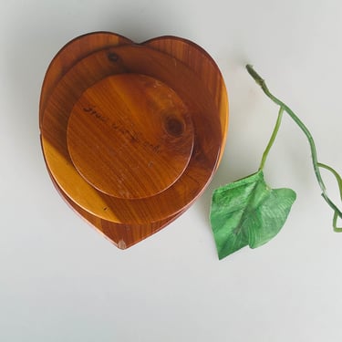 Wooden Heart Box with Lid