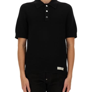 Balmain Men Merino Wool Polo Shirt