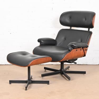 Eames Style Lounge Chair and Ottoman, Circa 1960s