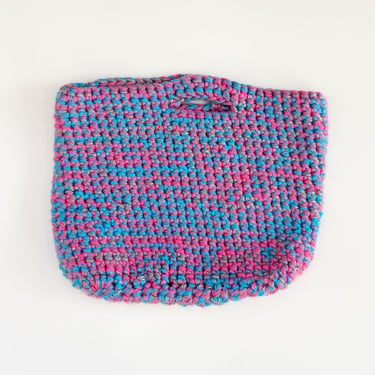 Pink and Blue Knit Bag