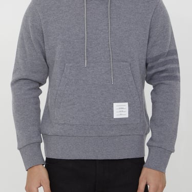 Thom Browne Men Grey Wool Hoodie