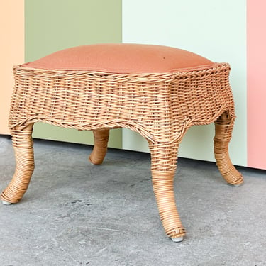 Granny Chic Wicker Foot Stool