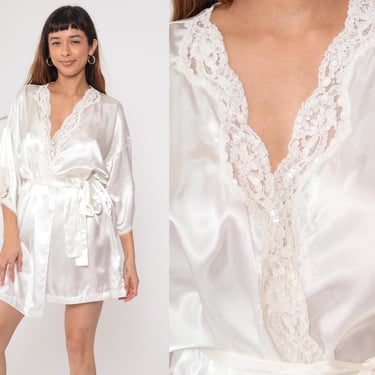 90s Victoria's Secret Robe Floral Kimono Lingerie Jacket