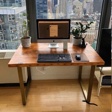 Minimalist desk | Children's desk | Modern Reclaimed wood table | Desk for small spaces | Work from home desk 