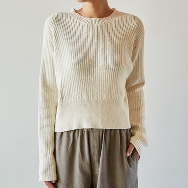 Cordera Cropped Sweater, Natural