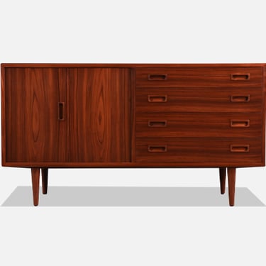 Carlo Jensen Rosewood Credenza with Bi-Folding Door 