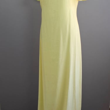 Sunshine Yellow Lemon Linen Hostess Dress - Size Small- Medium-Size 6-8- Summer Wedding Guest- Maternity Friendly 