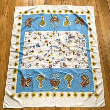 Vintage Kansas Tablecloth