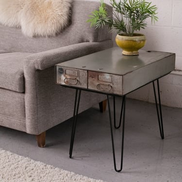 2-Drawer Industrial End Table #327