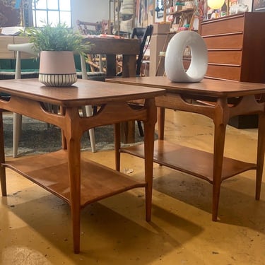 Pair of Refinished Mid-Century Side Tables