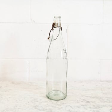 antique french brasserie bottle with ceramic stopper